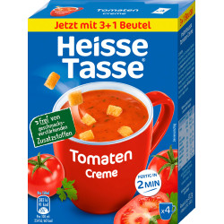Heisse Tasse Tomat creme suppe