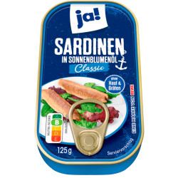 ja! Sardiner Classic i olie 