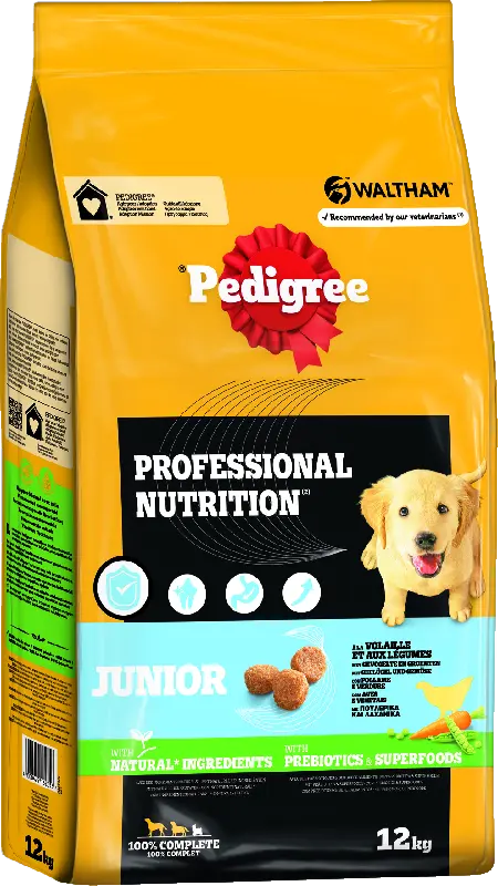 Pedigree tørfoder Junior Kylling og grøntsager