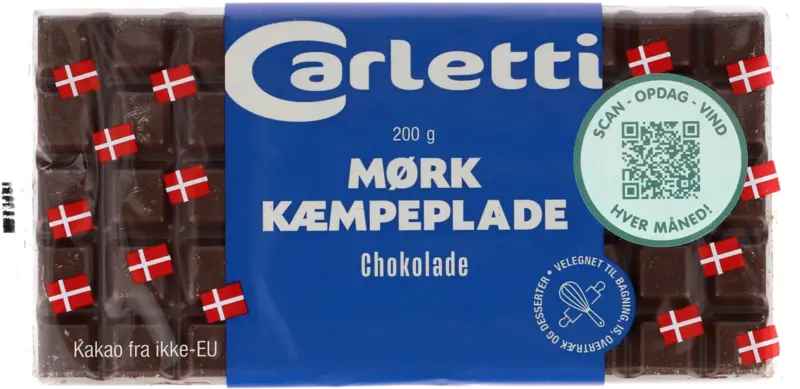 Carletti Kæmpeplade Mørk