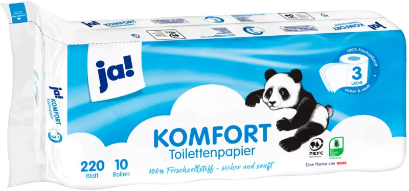 ja! Komfort toiletpapir 3-lag