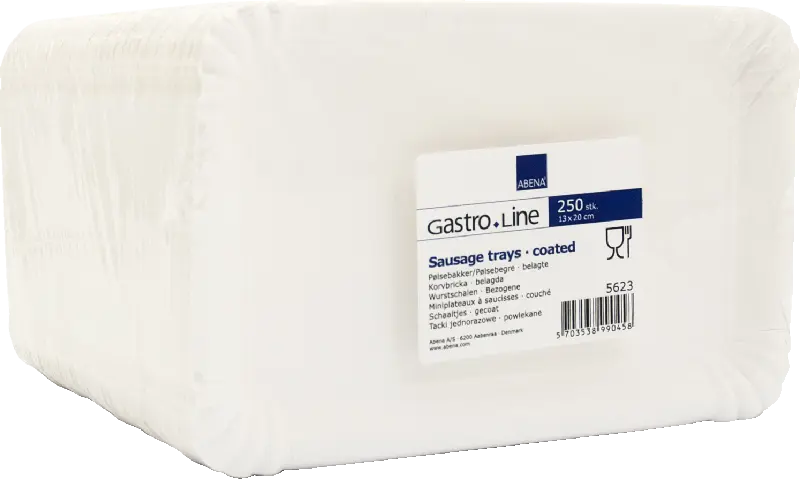 Gastro Engangs pølsebakker i pap 13 x 20 cm