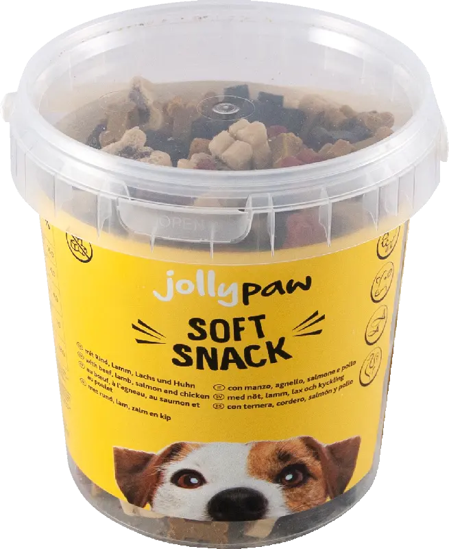 Jollypaw Soft Snack Oksekød, lam, laks og kylling
