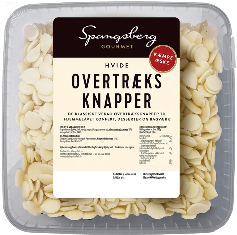 Spangsberg Hvide overtræksknapper