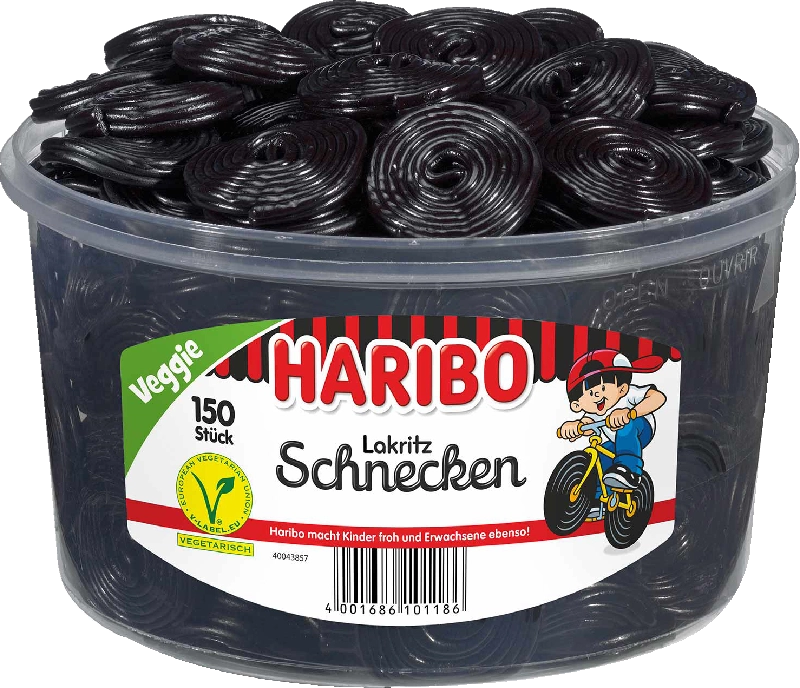 Haribo Lakridssnegle 1,5 kg