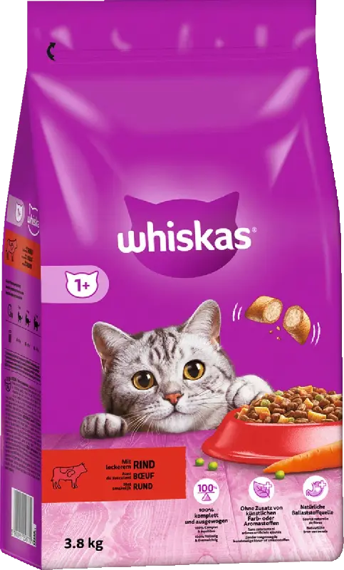Whiskas tørfoder oksekød