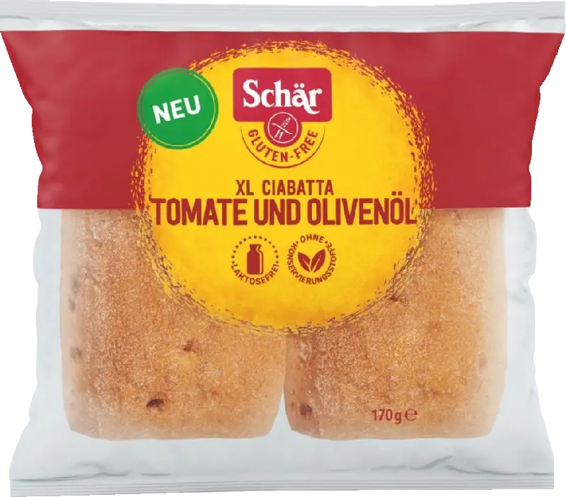 Schär Glutenfri XL Ciabatta Tomat & Olivenolie